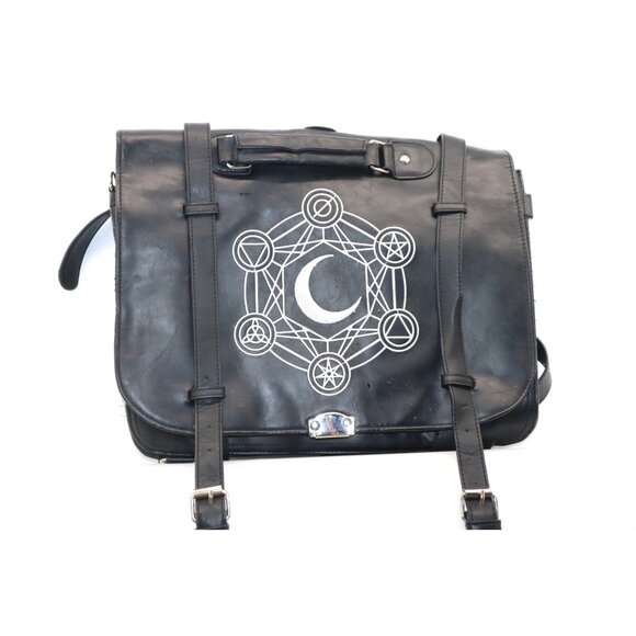 Restyle Gypsy Gothic Dark Magic Witchcraft Moon Messenger Expandable 3 Way Bag - Picture 2 of 10